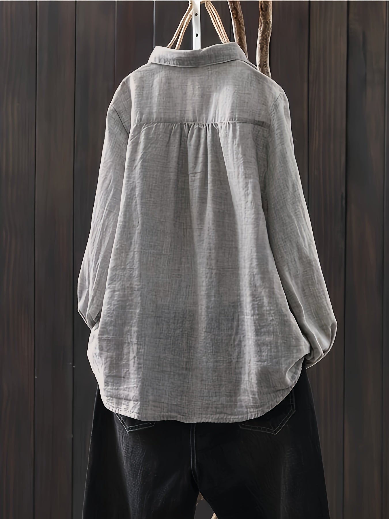 Women's Long Sleeve Cotton Casual Shirt