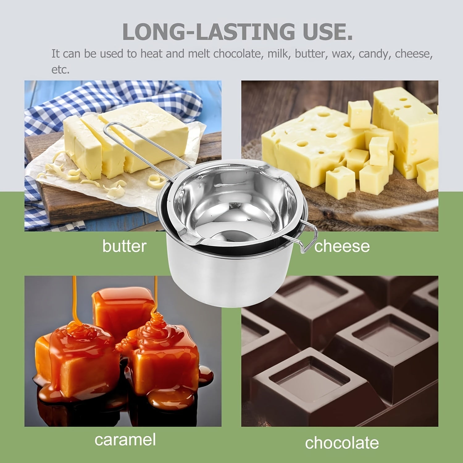 Stainless Steel Double Boiler Pot Set for Melting Chocolate Soap Candle Making