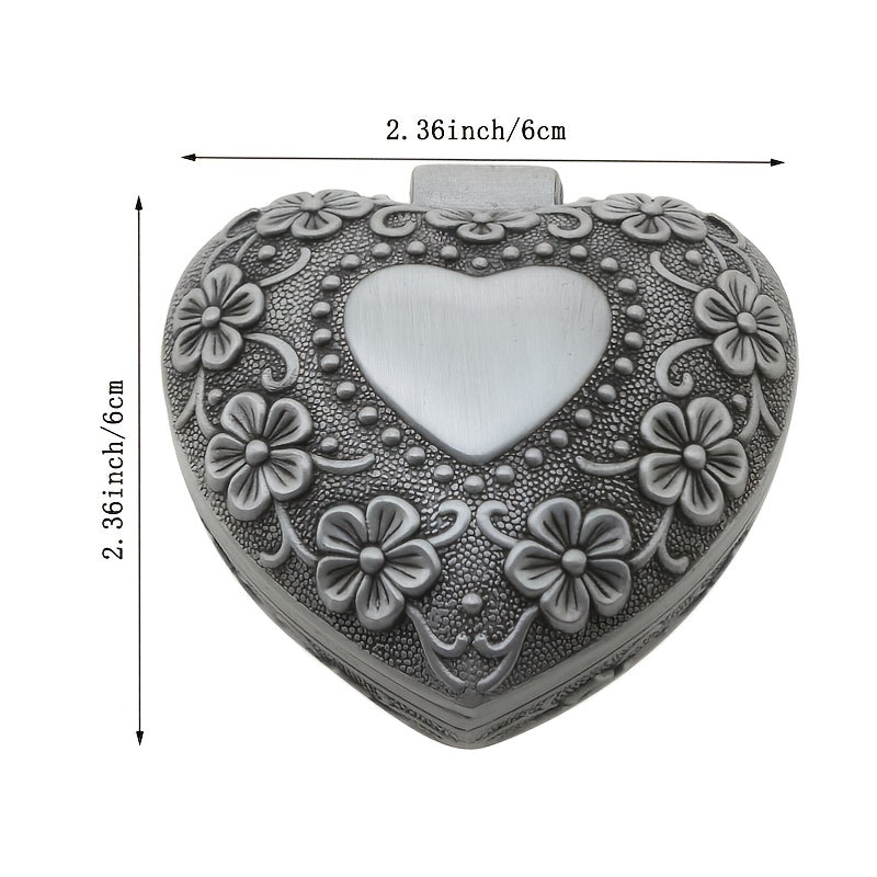 Yevropa uslubidagi yurak shaklidagi zargarlik qutisi, oltin sovg‘a qutisi bilan, uzuklar va sirg‘alar uchun