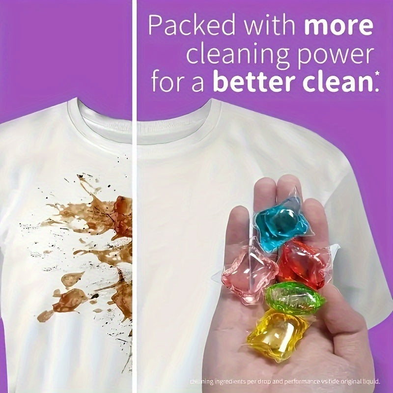 100 Pack Polystyrene Laundry Detergent Pods Water-Soluble Stain and Odor Remover