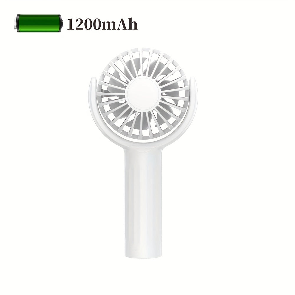 Portable Handheld Fan USB Rechargeable Small Compact Outdoor Use Large Wind Volume