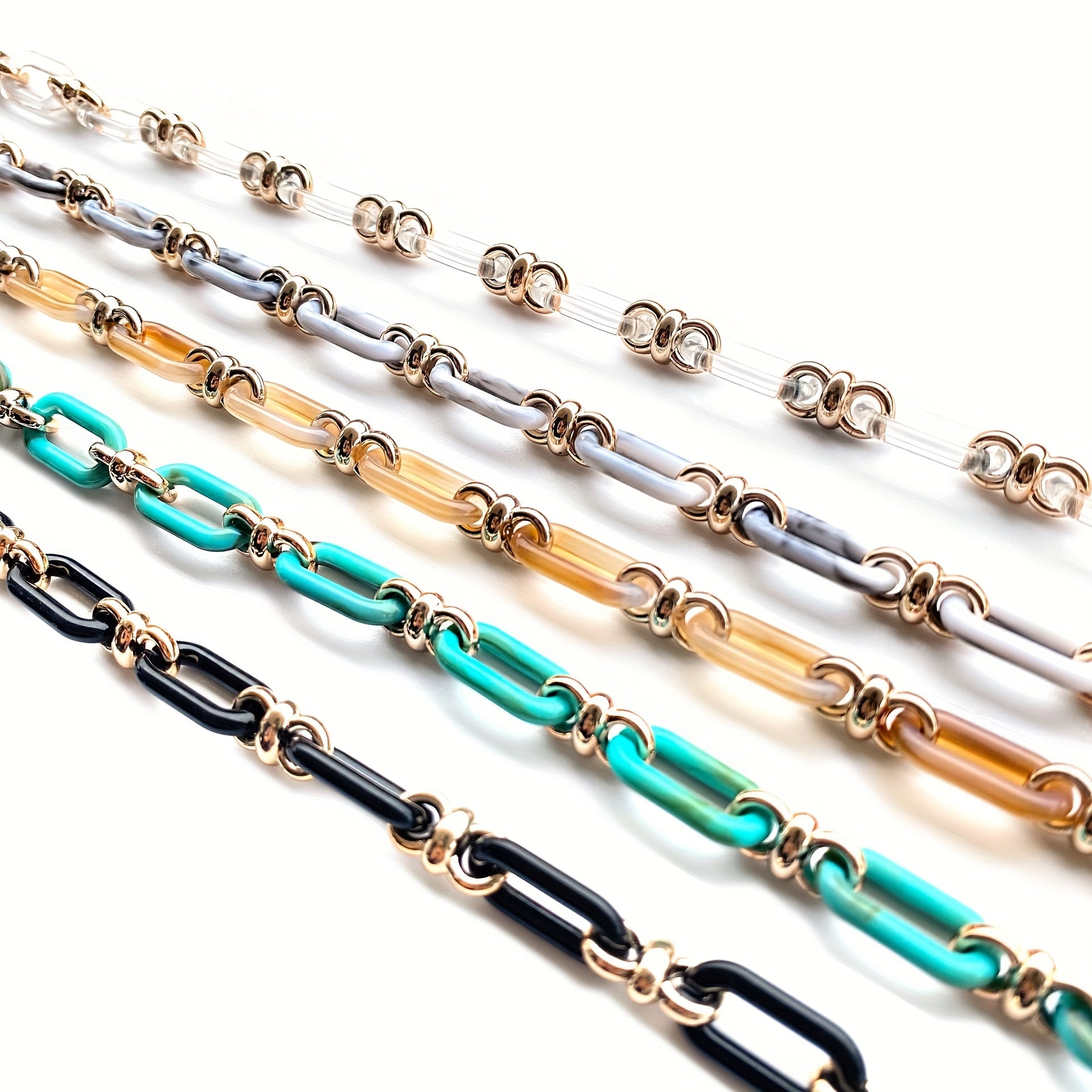 Women's Glasses Chain Acrylic Resin Adjustable Anti-Slip Eyewear Lanyard Sports Theme