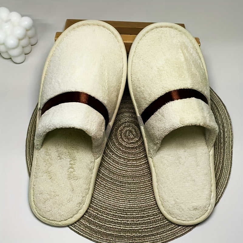 Zapatillas de felpa de coral para mujer, casuales, con slip-on, suela antideslizante de EVA, para interior, comodidad