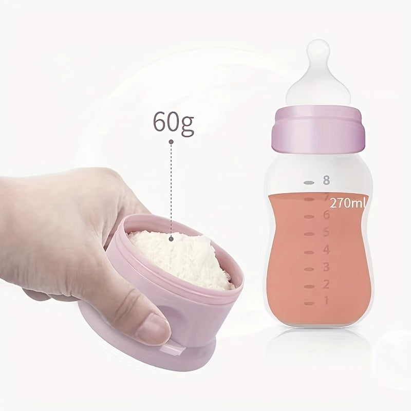 Caja de almacenamiento para snacks con diseño de oso de dibujos animados, de cuatro capas, reutilizable