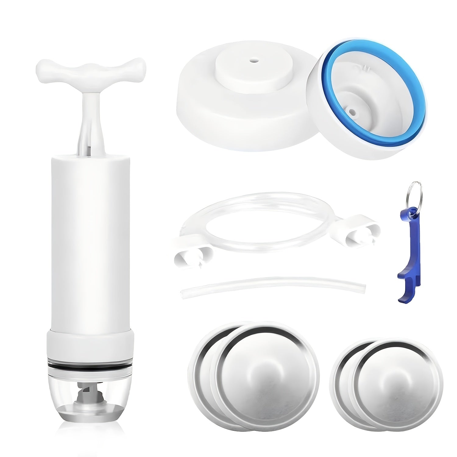 Mason bankalar uchun vakuum yopishtiruvchi to'plami, shlang va aksessuarlar bilan, sozlanadigan pompasi