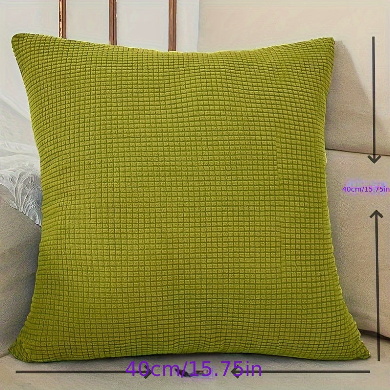Однотонный, мягкий, прочный чехол для подушки 40x40 см для дивана, кровати, автомобиля, декора спальни и гостиной. Вставка для подушки не включена.