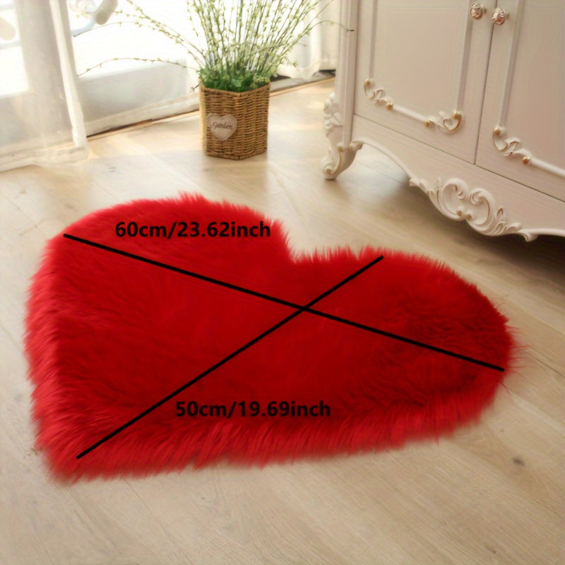 Thickened Heart-Shaped Love Carpet for Bedroom Living Room Bedside