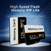 High-Speed 512GB and 128GB MicroSDXC Memory Cards for Smartphones Cameras and Surveillance