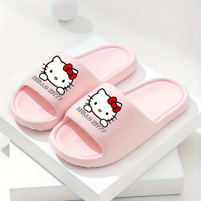 Women EVA Slippers Indoor Non-Slip Casual Shoes Pink Red Bow