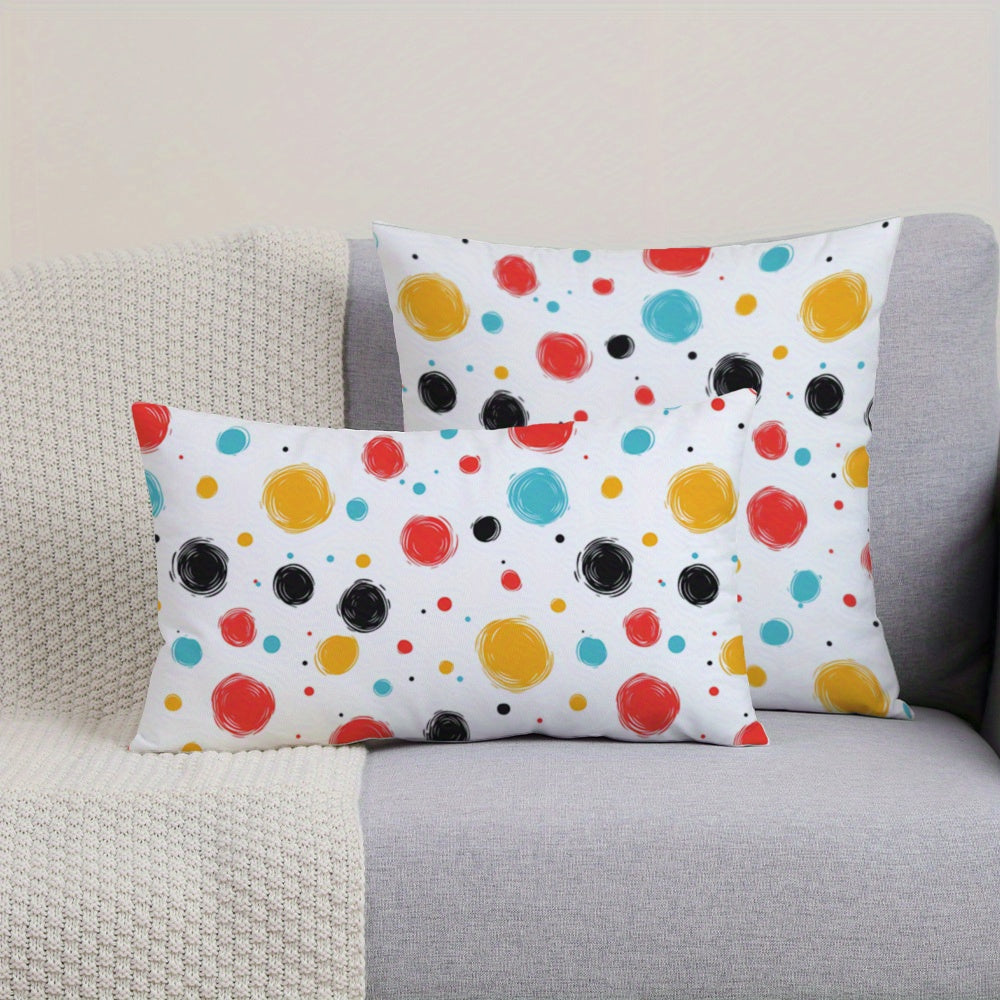 Zamonaviy Dot Graffiti Throw Pillow Cover Qisqa Short Plush Yumshoq Yostiq qoplami uchun Sofadan to'shakga, Avtomobil, Yashash xonasi