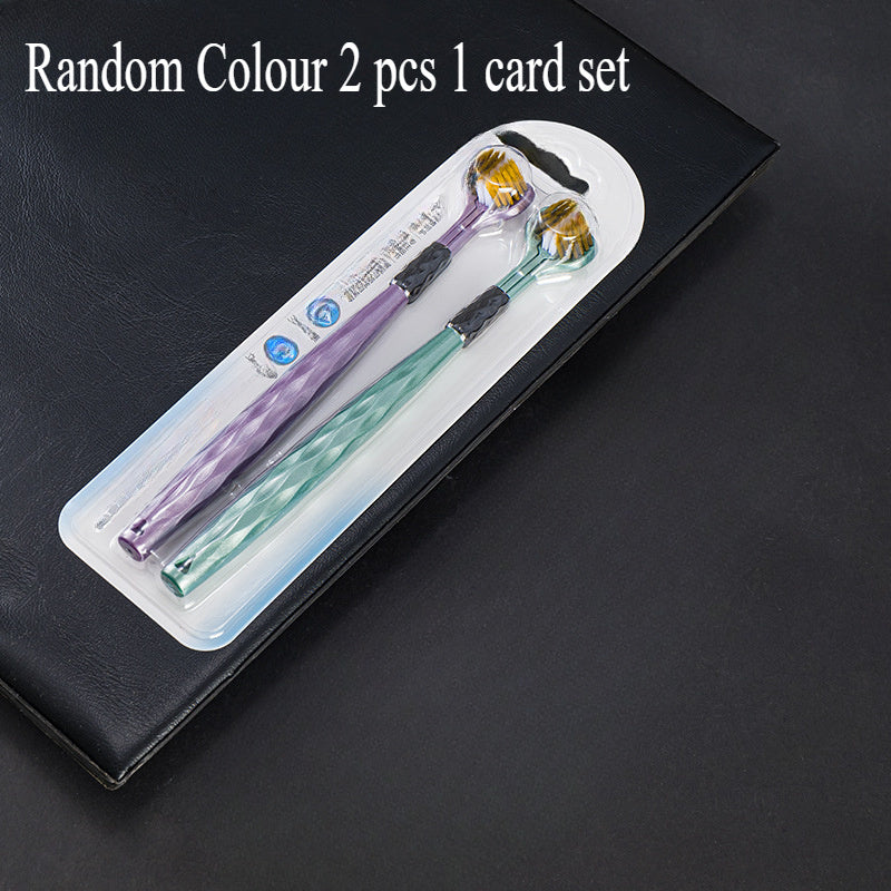 Set of 4 and 2 U-Shaped Toothbrushes for Adults Soft Nylon Bristles Tongue and Teeth Cleaning