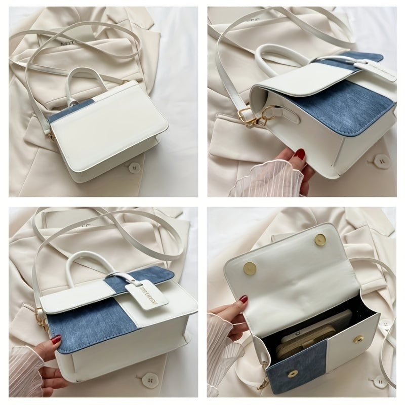 Bolso de mano de verano para mujer, bolso bandolera, resistente al agua, PU a cuadros, elegante