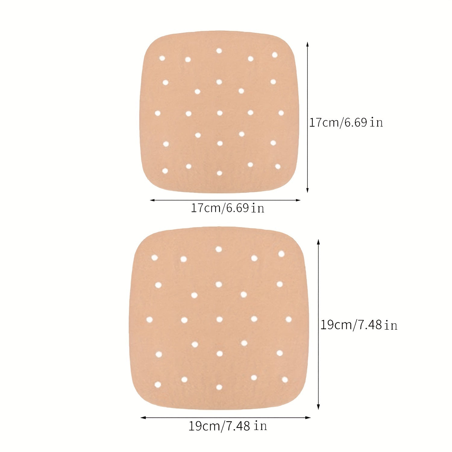 Disposable Air Fryer Liners Pack of 50 or 100, 16.99cm and 19.0cm Sizes