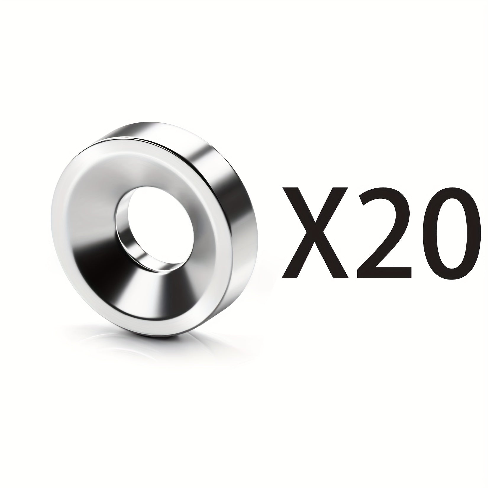 20 Heavy-Duty Neodymium Disc Magnets 12x3mm with 4mm Countersunk Hole for Tools and Home