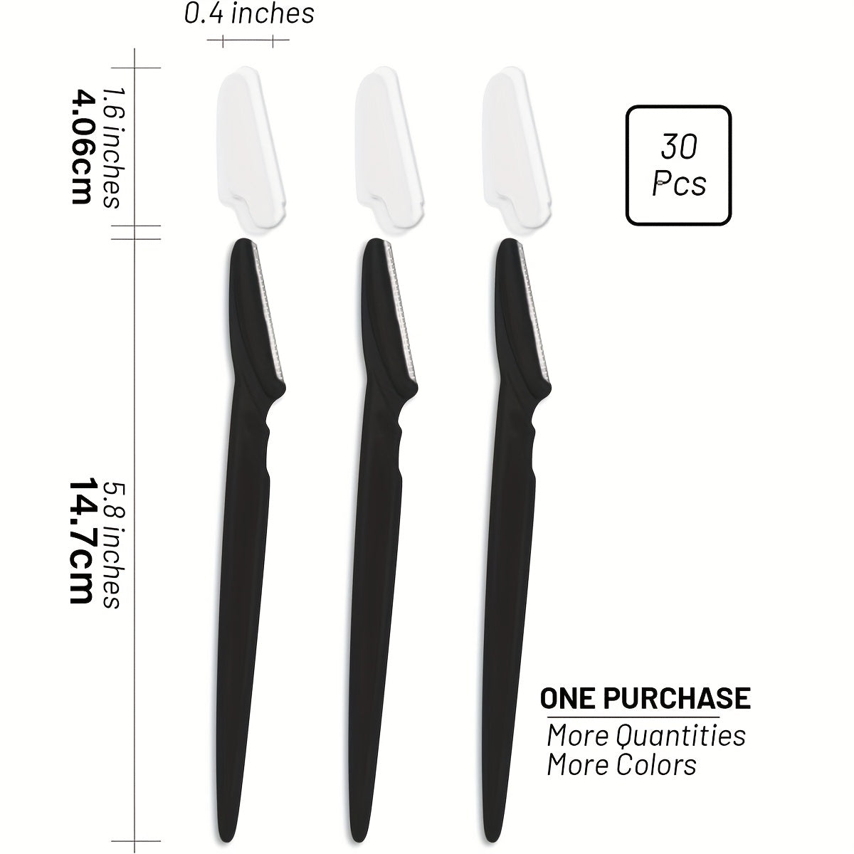 30Pcs Stainless Steel Eyebrow Razor Set Facial Hair Trimmers for Face and Body