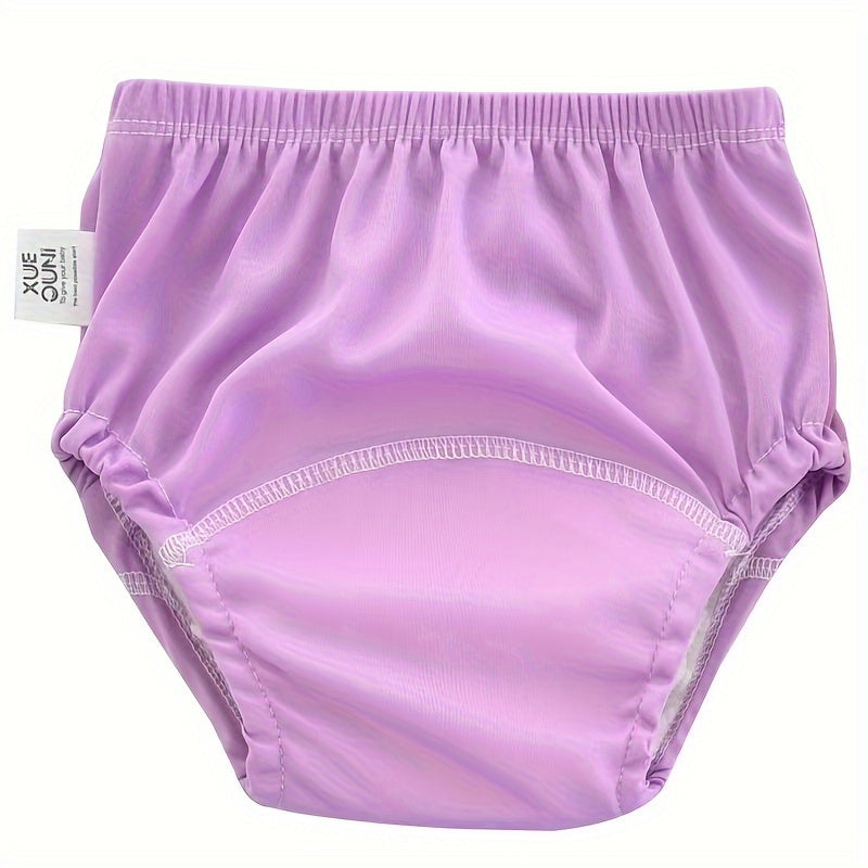 Pantalones de entrenamiento de color liso para niños pequeños, pañales de aprendizaje lavables, reutilizables, transpirables