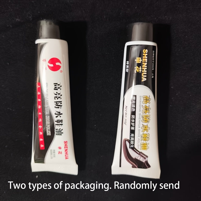 Men Shoe Care Nourishing Oil and Cream Black Transparent Brown