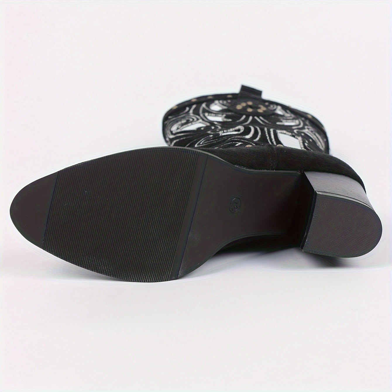 Women's Leather Western Cowboy High Heel Boots - Stylish and Versatile