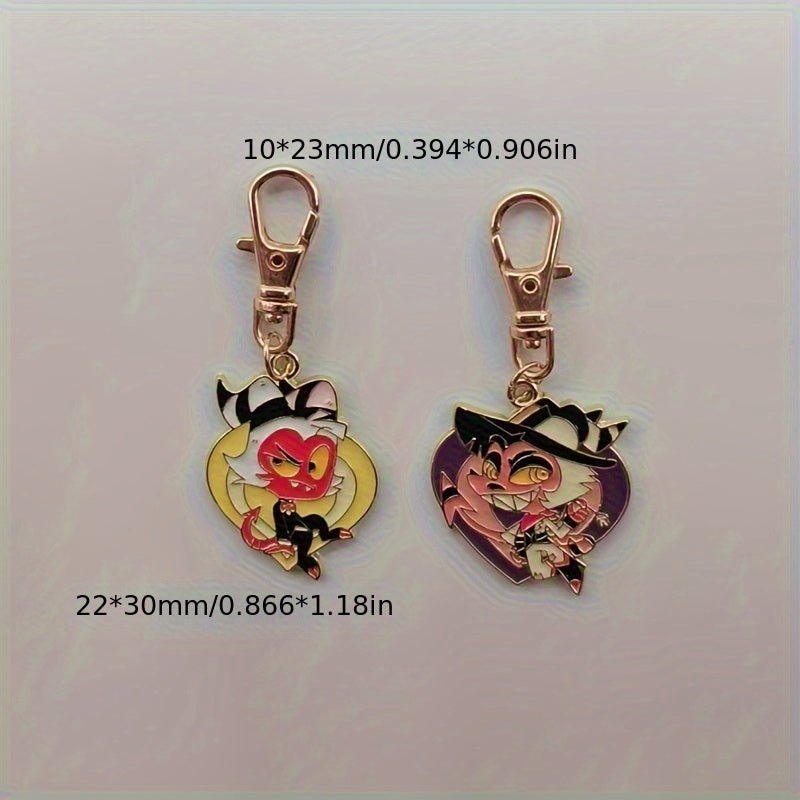 Набор из 10 милых вязаных крючком брелков с изображением животных - ярко окрашенные металлические подвески с карабином, идеальный подарок для женщин и девочек