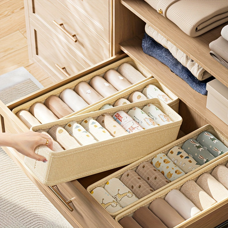 Тканевый ящик для хранения носков, нижнего белья, галстуков и ремней, складной органайзер для шкафа