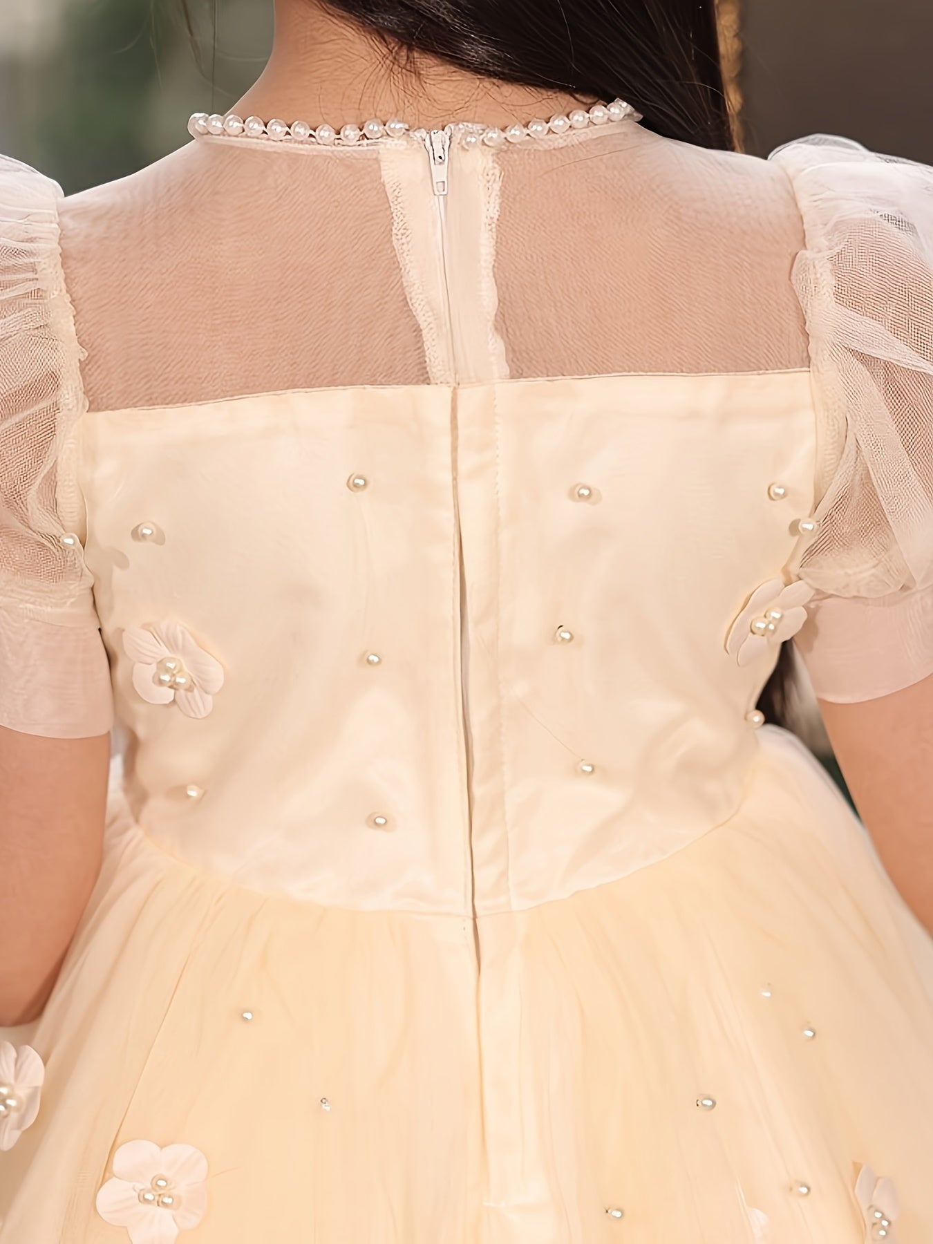 Girls' Summer Flower Dress for Children’s Day Wedding Princess Piano Performance Size 12 and Under