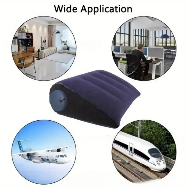 Almohadilla inflable de apoyo para maternidad para comodidad durante el embarazo, cuña portátil de PVC suave con funda transpirable