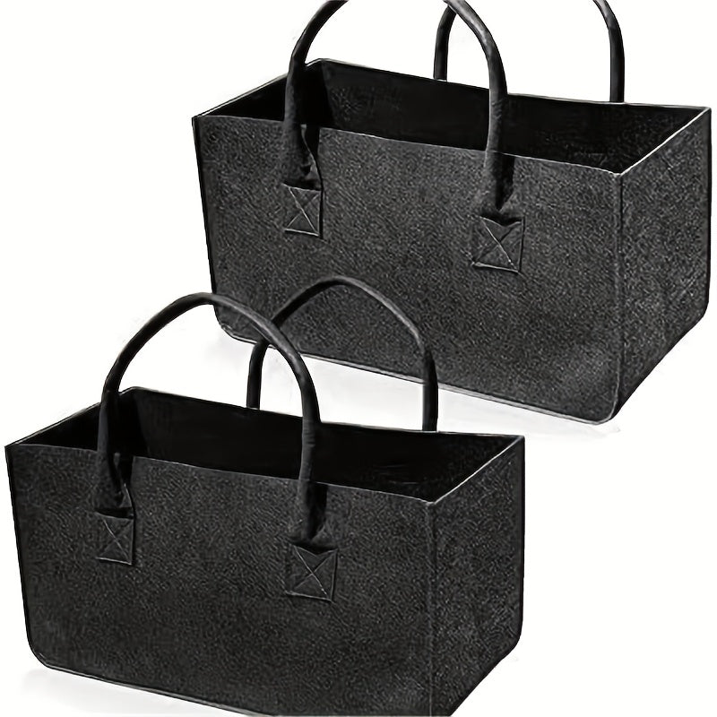 Katta og'ir yuk ko'taruvchi yoqilg'i tashish sumkasi to'plami - Mustahkam poliester qoplamadan va qulay log'larni tashish va saqlash uchun kuchli tutqichlardan tayyorlangan, Rangi: Qora