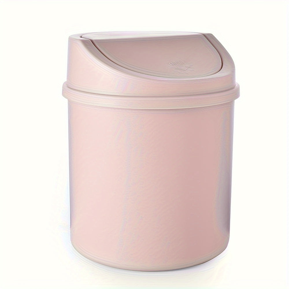 Desktop Trash Can with Flip-Top Lid Compact Office and Home Use