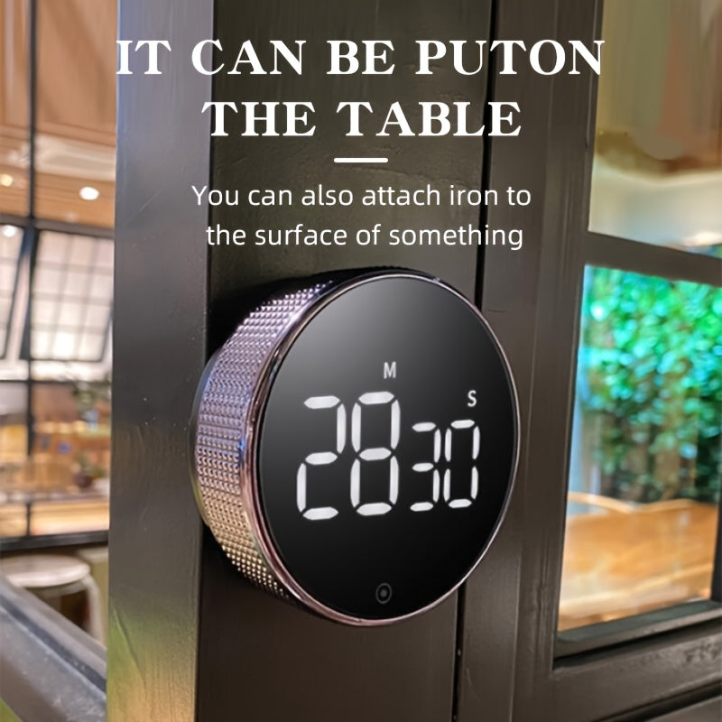 1 dona Magnitli Raqamli Oshxona Taymeri, Katta LED Ko'rsatuvchi bilan, Ovoz Darajasini Sozlash mumkin, PUTON Stol Funktsiyasi. Pishirish, Pishirish, Sinf, Sport va O'rganish uchun Ideal. Yoqimli dizayn, batareya yo'q