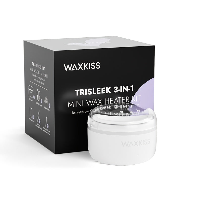 Mini Wax Heater Kit for Eyebrow, Nose and Ear Hair Removal 50g Wax Beans