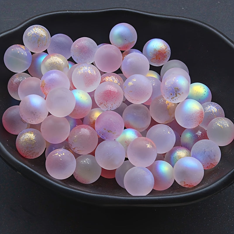 Glow-in-the-Dark Glass Beads 12mm for Jewelry Crafts Aquarium Decor Set of 10