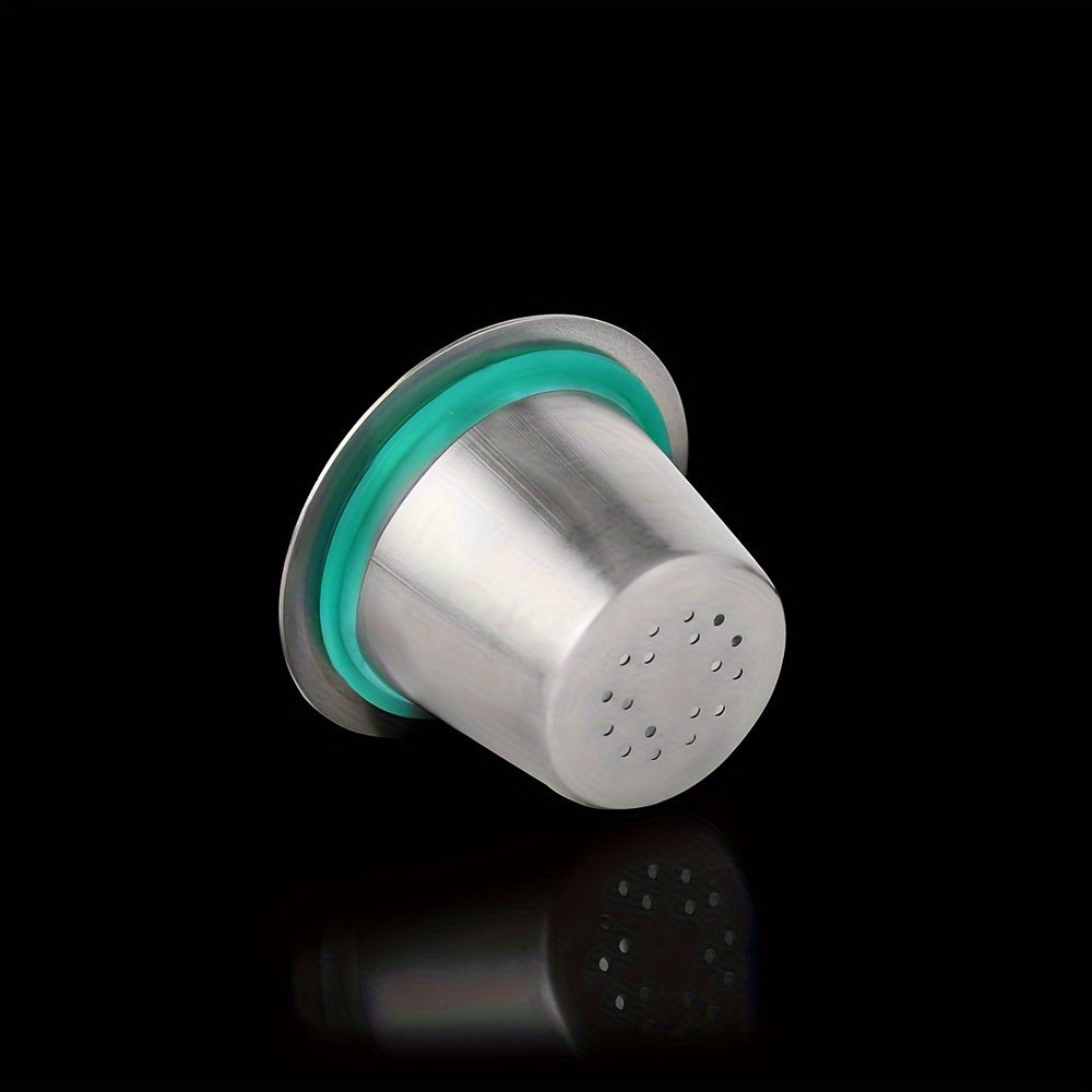Refillable Coffee Pod Filters Set with Tamper, Stainless Steel, Nespresso Compatible
