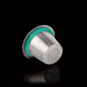 Juego de filtros recargables para cápsulas de café con tampón, acero inoxidable, compatible con Nespresso