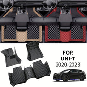 Универсальные коврики для пола автомобиля из PU-кожи, всесезонные, прочные защитные накладки на пол автомобиля