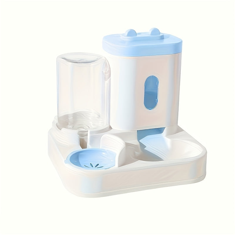 Automatic Cat Feeder and Water Dispenser Non-Electric Plastic Food and Water Station