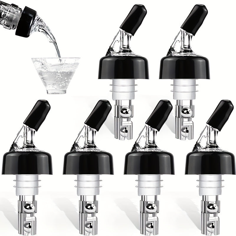 Set of 6 30ML Stainless Steel Liquor Pourers for Home Bar