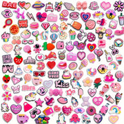 Kids Girls Pink Charm Bracelet Set with Shoe Jewelry and Watch Charms