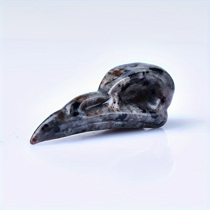 Crystal Carved Bird Skull Statue 5cm Decorative Crystal Gift for Home or Pocket