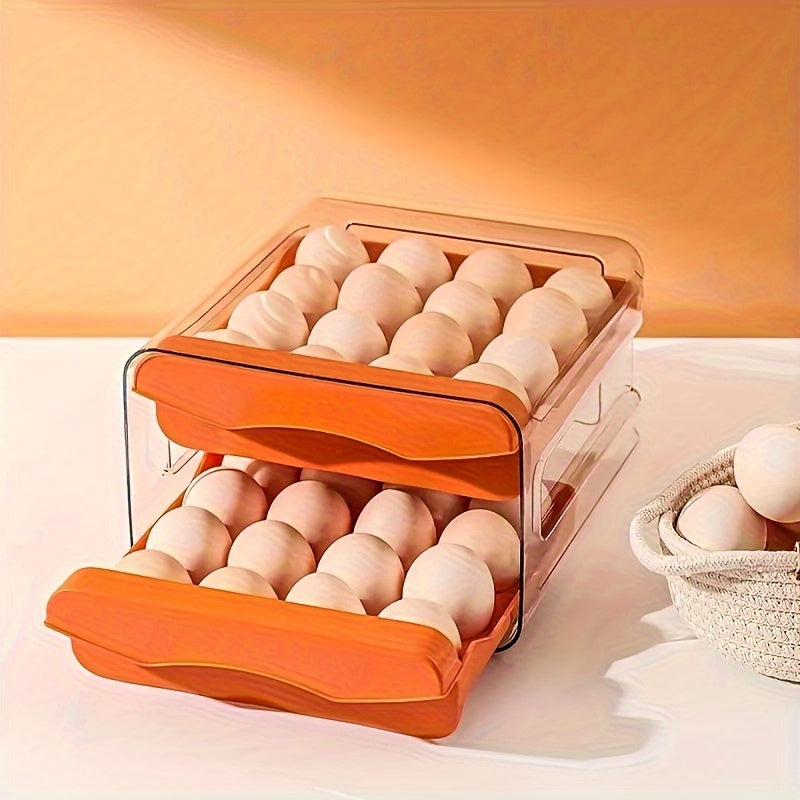 Egg Storage Container Double Layer Egg Holder Durable PET PP Snack Box