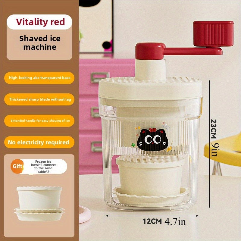 4 piezas de cortadores de hielo con diseño de gato lindo, manuales, creadores de arena de hielo, cuencos, platos, cocina