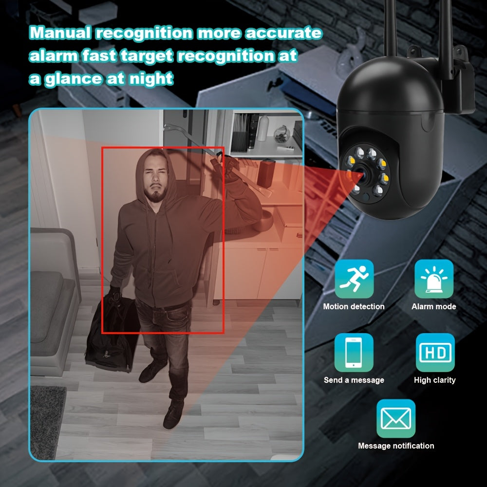 1080P HD ночное видение беспроводные камеры видеонаблюдения с ИИ-распознаванием, отслеживание человека, панорамный обзор, двусторонний звук для домашнего наблюдения