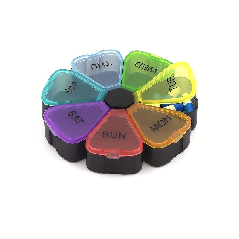 Large Capacity Weekly Pill Organizer Box with Daily Compartments BPA Free