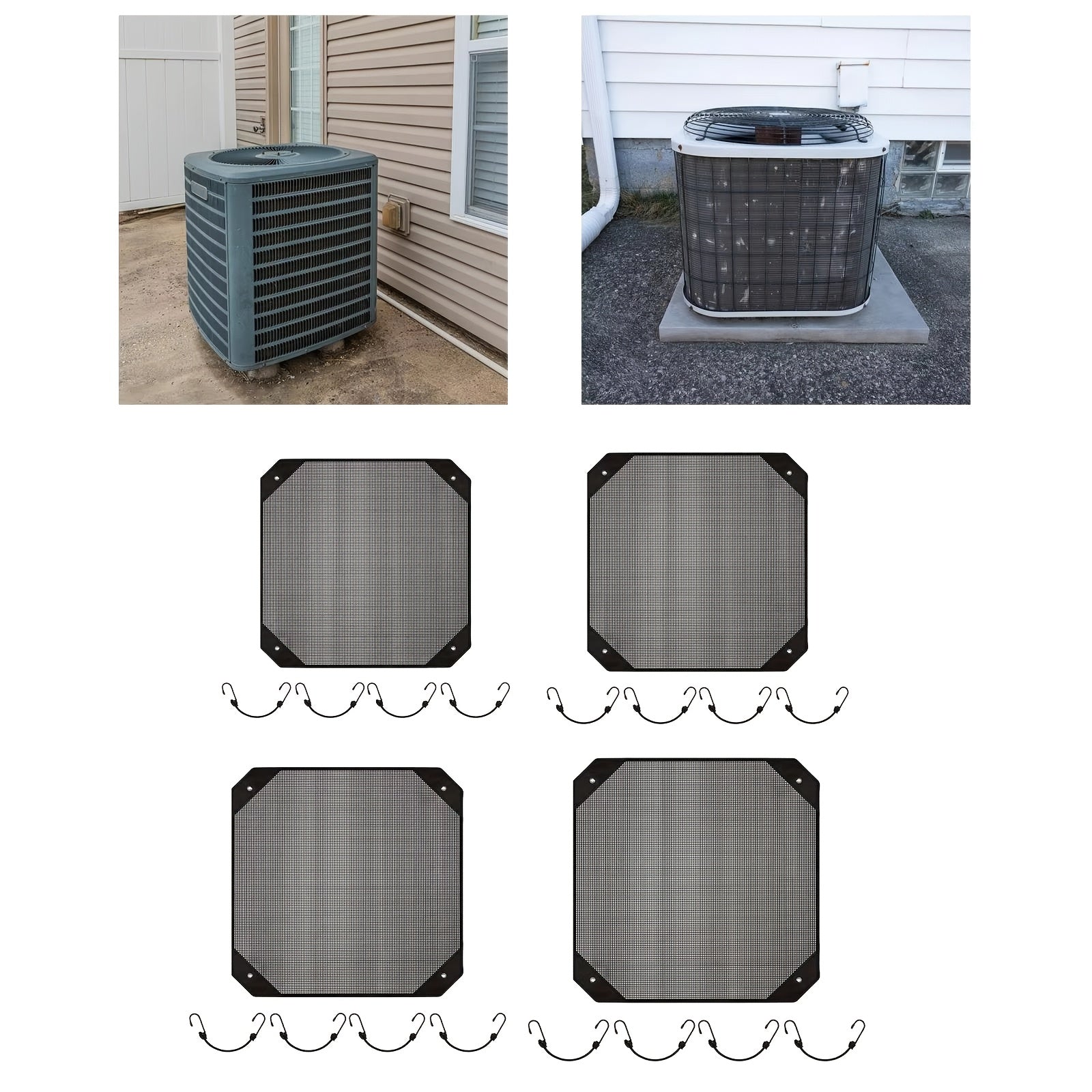 Outdoor Air Conditioner Cover Durable Oxford Fabric Weatherproof with Hooks