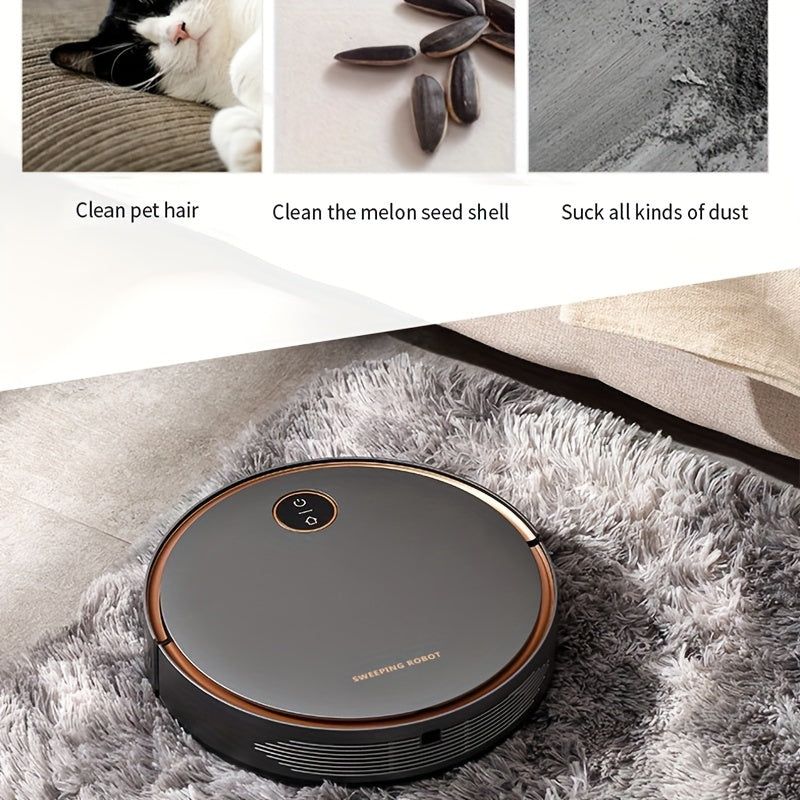 Robot Vacuum Cleaner Infrared Sensing Rechargeable Lithium Battery Dual Power US Plug for Home and Pet Owners