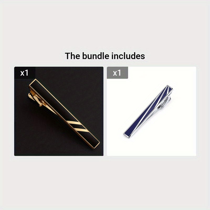 Men's Formal Business Wear Accessories Striped Tie Clip