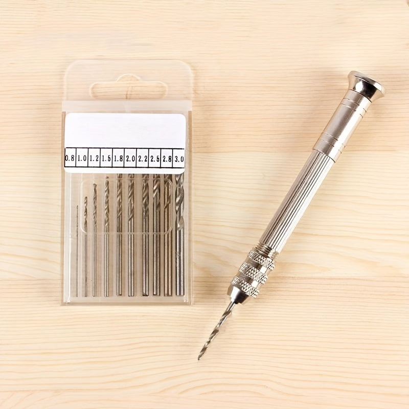Metal Hand Drill Set for UV Resin Epoxy Molds 0.8mm-3.0mm Drill Screws for Jewelry Making