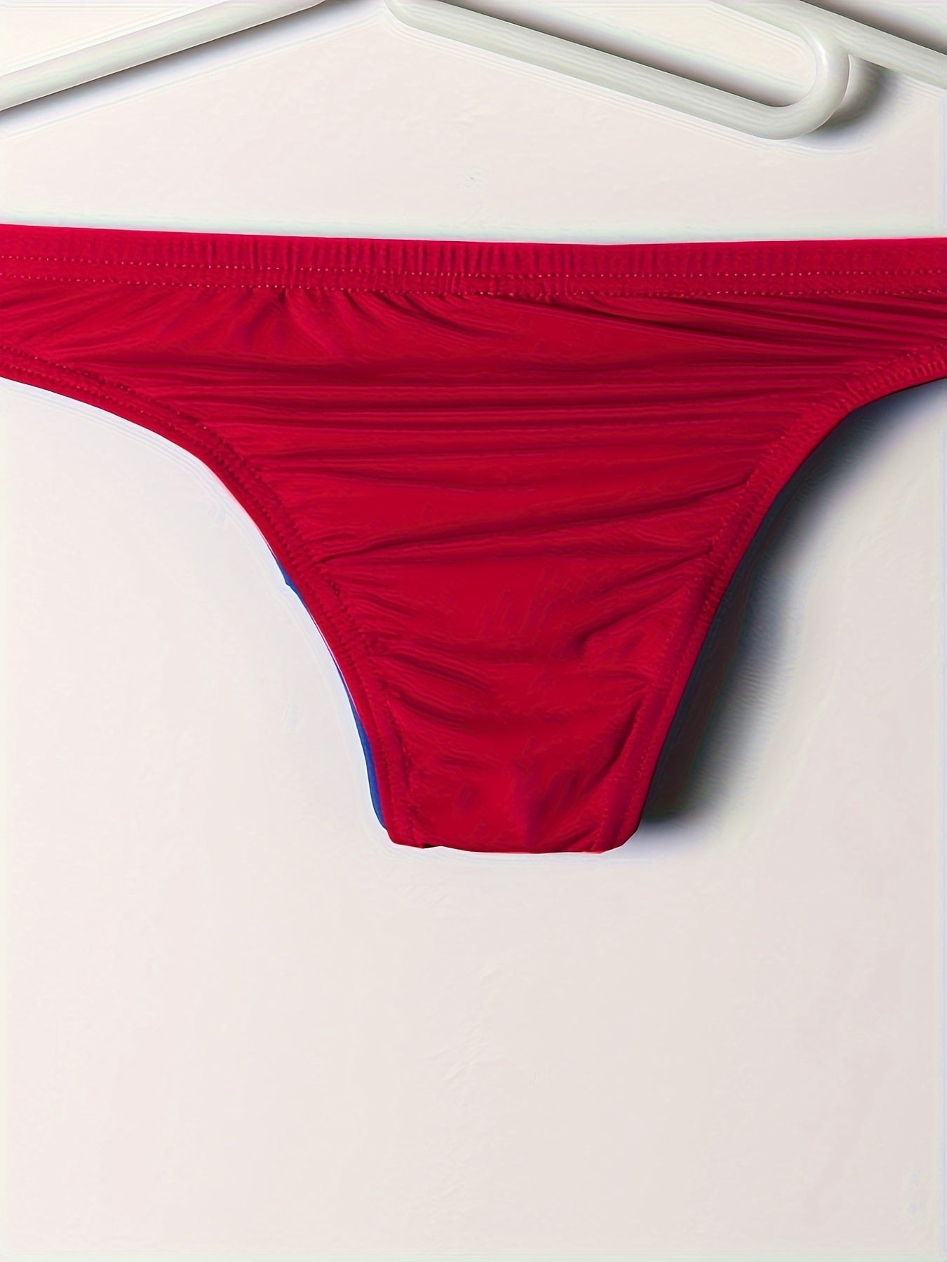 Men's Low-Rise Breathable Triangle Underwear Solid Color Semi-Sheer U-Shaped Pouch