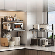 Expandable Metal Kitchen Shelf Rack for Microwave and Appliances