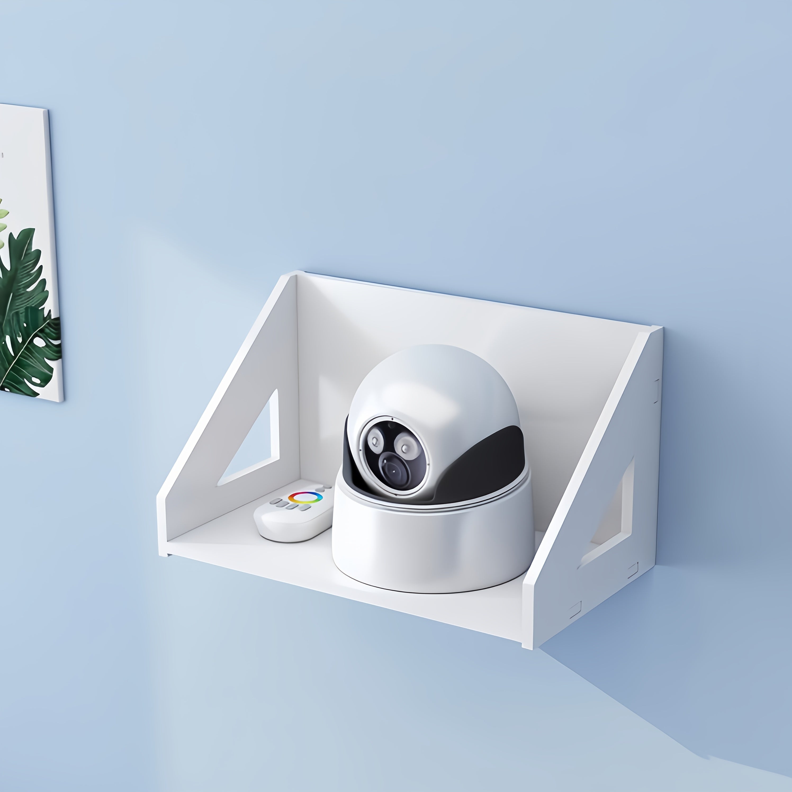 Estante para proyector de pared hecho de corcho duradero para dormitorio, sala de estar, oficina