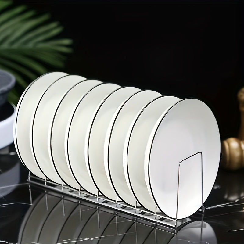 Juego de 2 escurridores de platos de acero inoxidable, organizador de cocina que ahorra espacio, escurridor de encimera